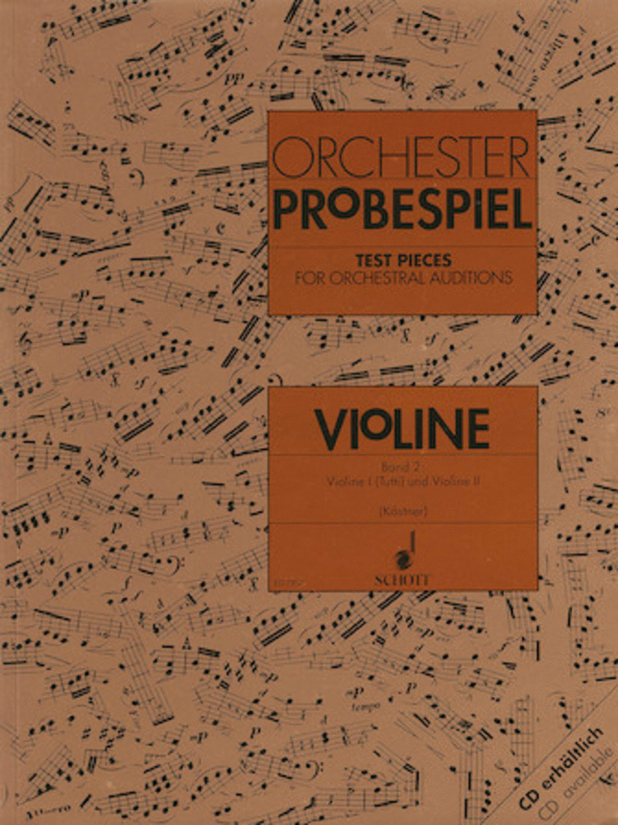 Test Pieces for Orchestral Auditions – Violin Volume 2 by Various Violin - Sheet Music