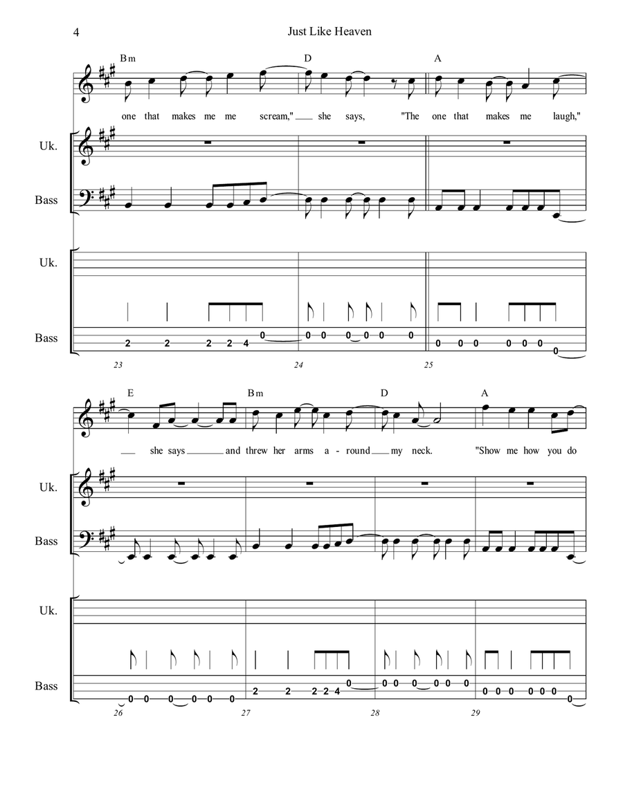 Just Like Heaven Small Ensemble scores gallery preview page 4