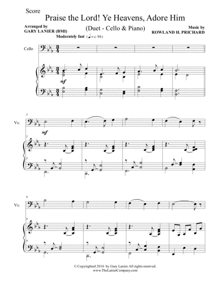 3 Hymns of Praise & Encouragement (Duets for Cello and Piano) image number null