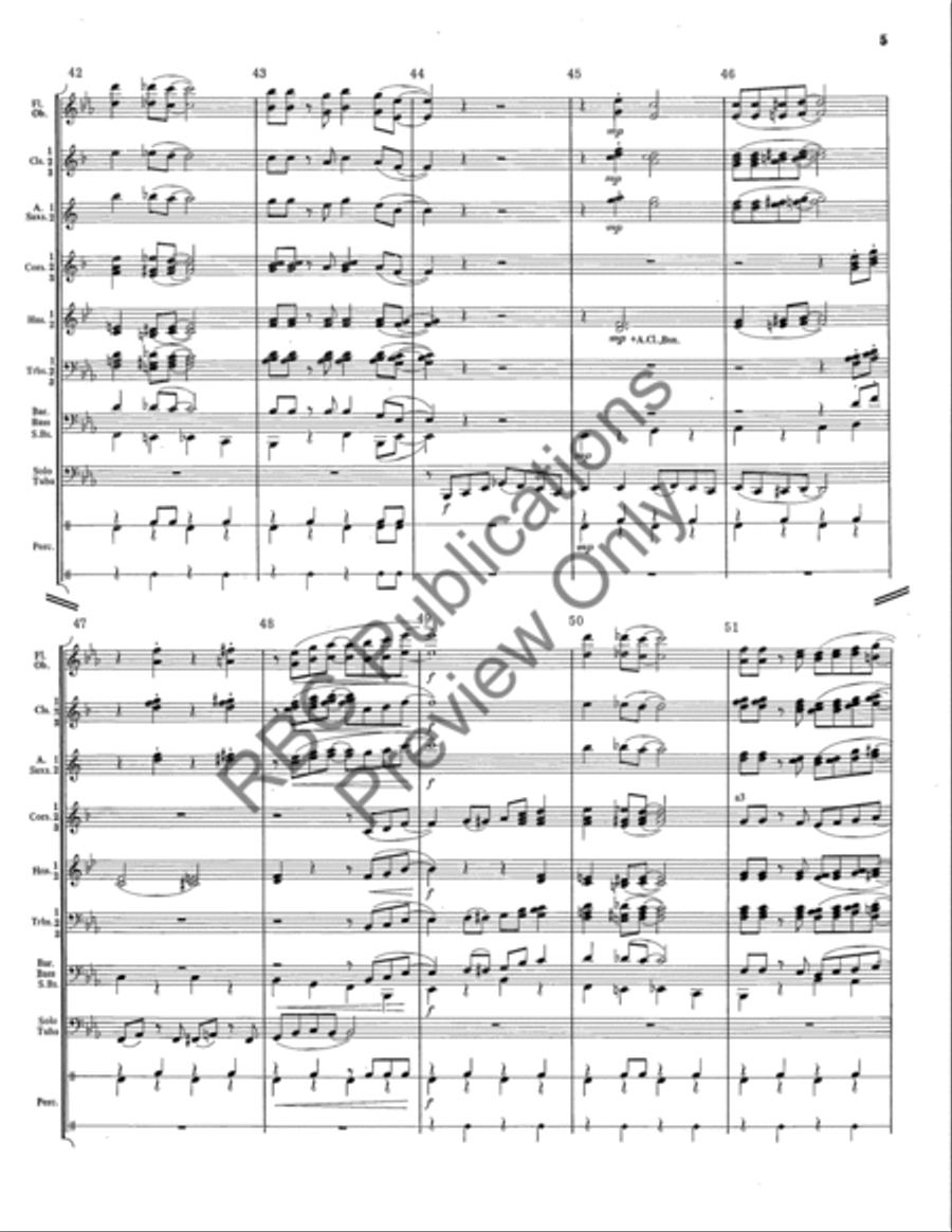Bassmans Holiday Bassmans Holiday Concert Band scores gallery preview page 8
