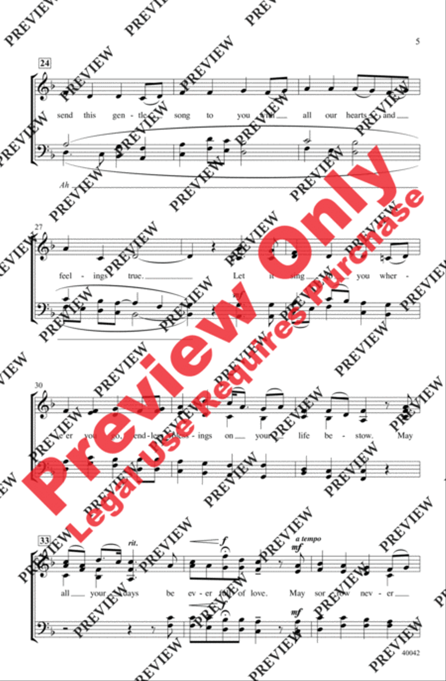 Joy Be With You All 4-Part scores gallery preview page 4