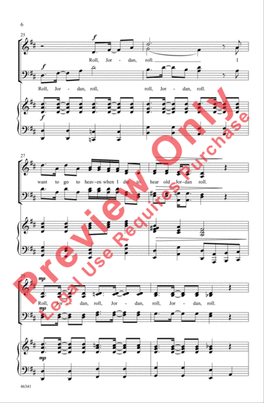 Roll, Jordan, Roll Roll, Jordan, Roll 4-Part scores gallery preview page 6