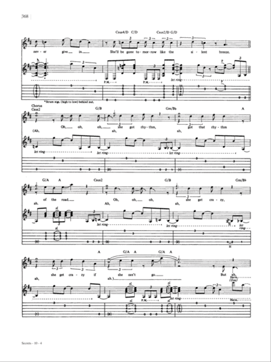 Secrets Guitar Tablature scores gallery preview page 4