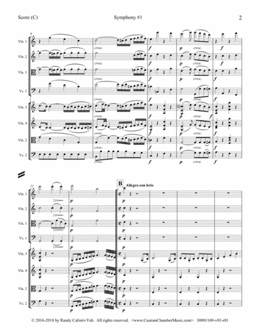 Beethoven Symphony No. 1, complete (string octet / double string quartet) image number null