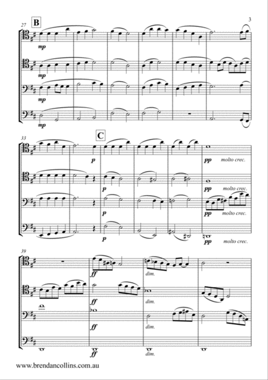 Two Motets for Four Trombones Trombone Quartet scores gallery preview page 3