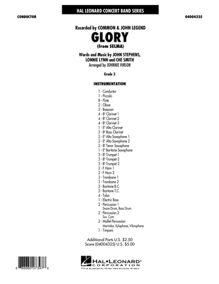 Glory (from Selma) - Conductor Score (Full Score)