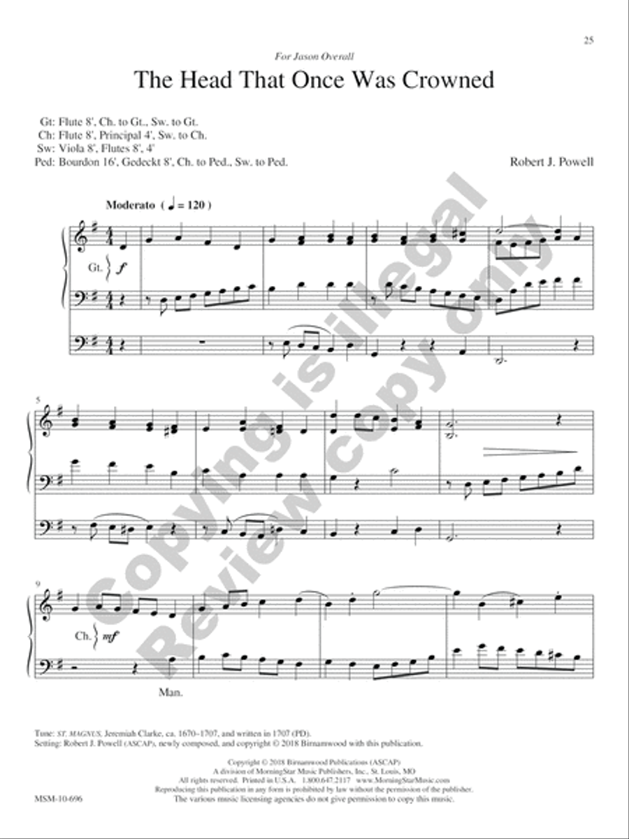 O for a Thousand Tongues: 12 Preludes and Postludes for the Church Year Organ scores gallery preview page 10