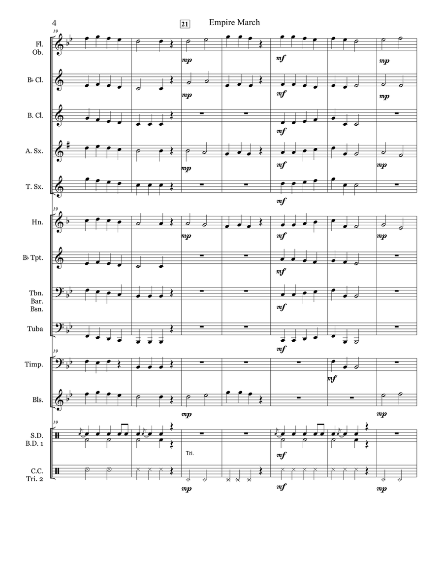 Empire March Concert Band scores gallery preview page 4