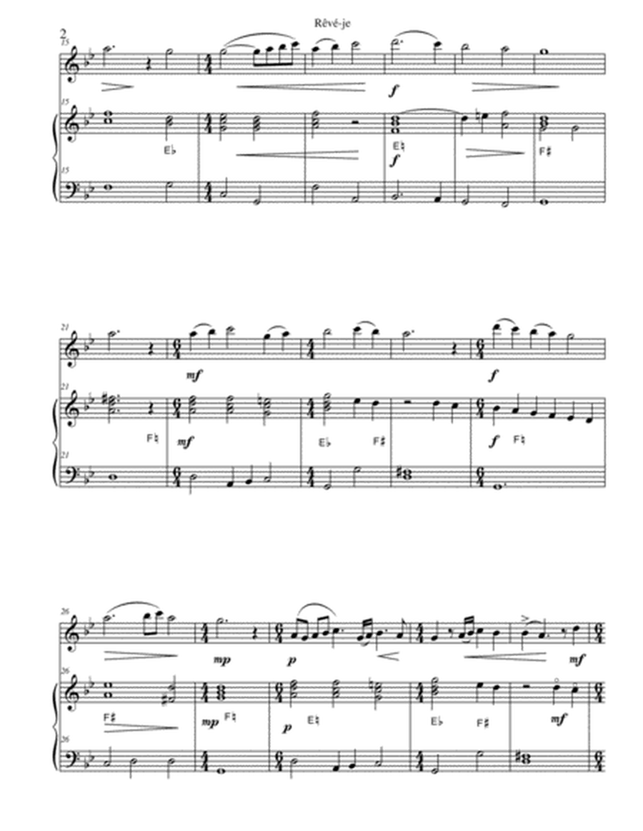 Rêvé-je (Am I dreaming) for alto recorder and harp image number null