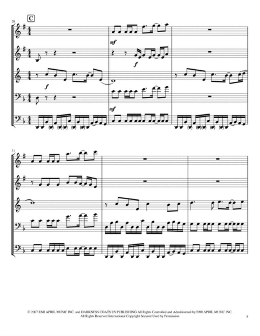 Afterlife Afterlife Brass Ensemble scores gallery preview page 5