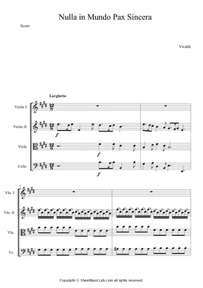 Vivaldi:Nulla in Mundo Pax Sincera RV 630