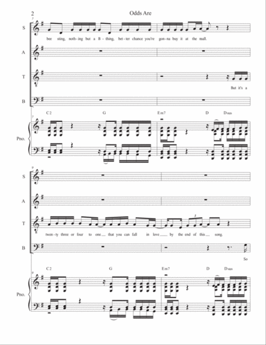 Odds Are 4-Part scores gallery preview page 2