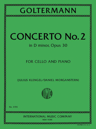 Book cover for Concerto No. 2 In D Minor, Opus 30