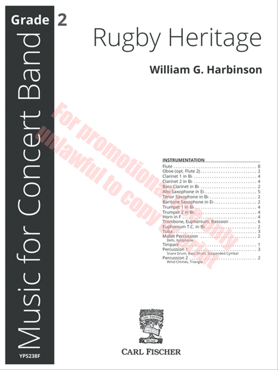 Rugby Heritage Concert Band scores gallery preview page 2
