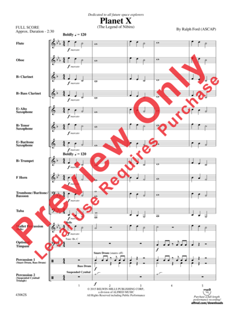 Planet X Concert Band scores gallery preview page 4