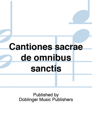 Cantiones sacrae de omnibus sanctis
