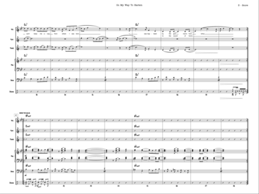 On My Way To Harlem Jazz Ensemble scores gallery preview page 3