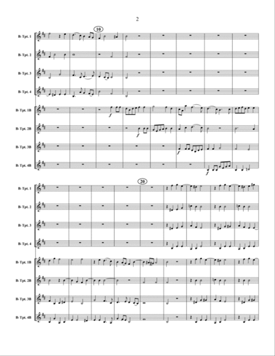 Sinfonia La Padovana Trumpet scores gallery preview page 3