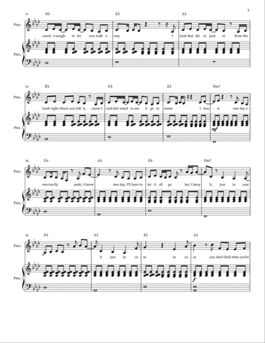 In Case In Case Piano, Vocal scores gallery preview page 3