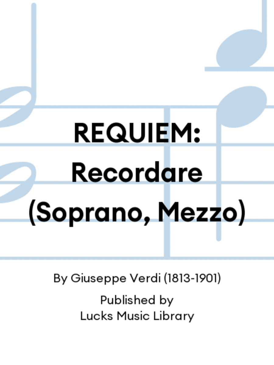 REQUIEM: Recordare (Soprano, Mezzo) Score scores gallery preview page 1
