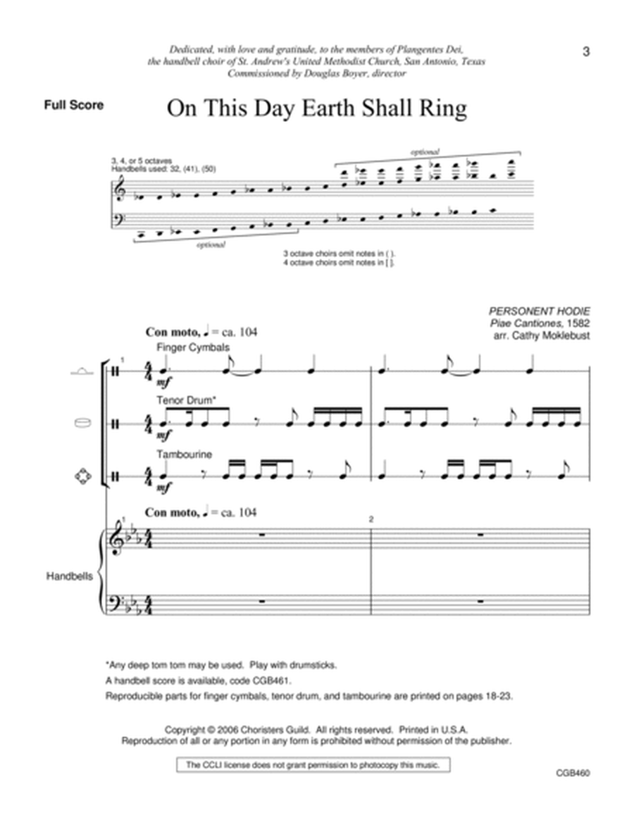 On This Day Earth Shall Ring - Full Score and Parts image number null