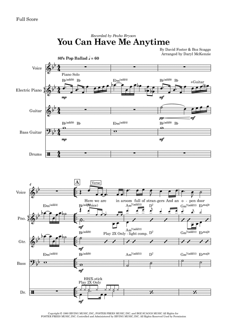 You Can Have Me Anytime Bass Guitar scores gallery preview page 1