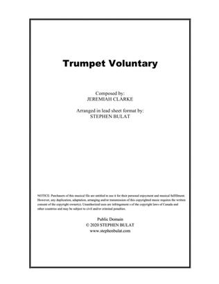 Trumpet Voluntary (Clarke) - Lead sheet in original key of D