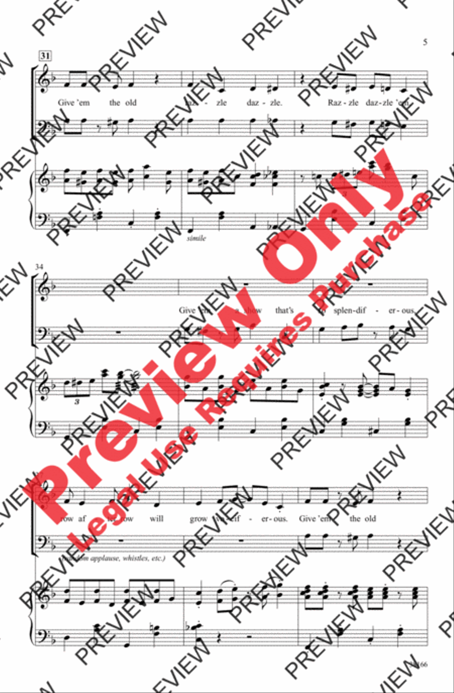 Razzle Dazzle 4-Part scores gallery preview page 5