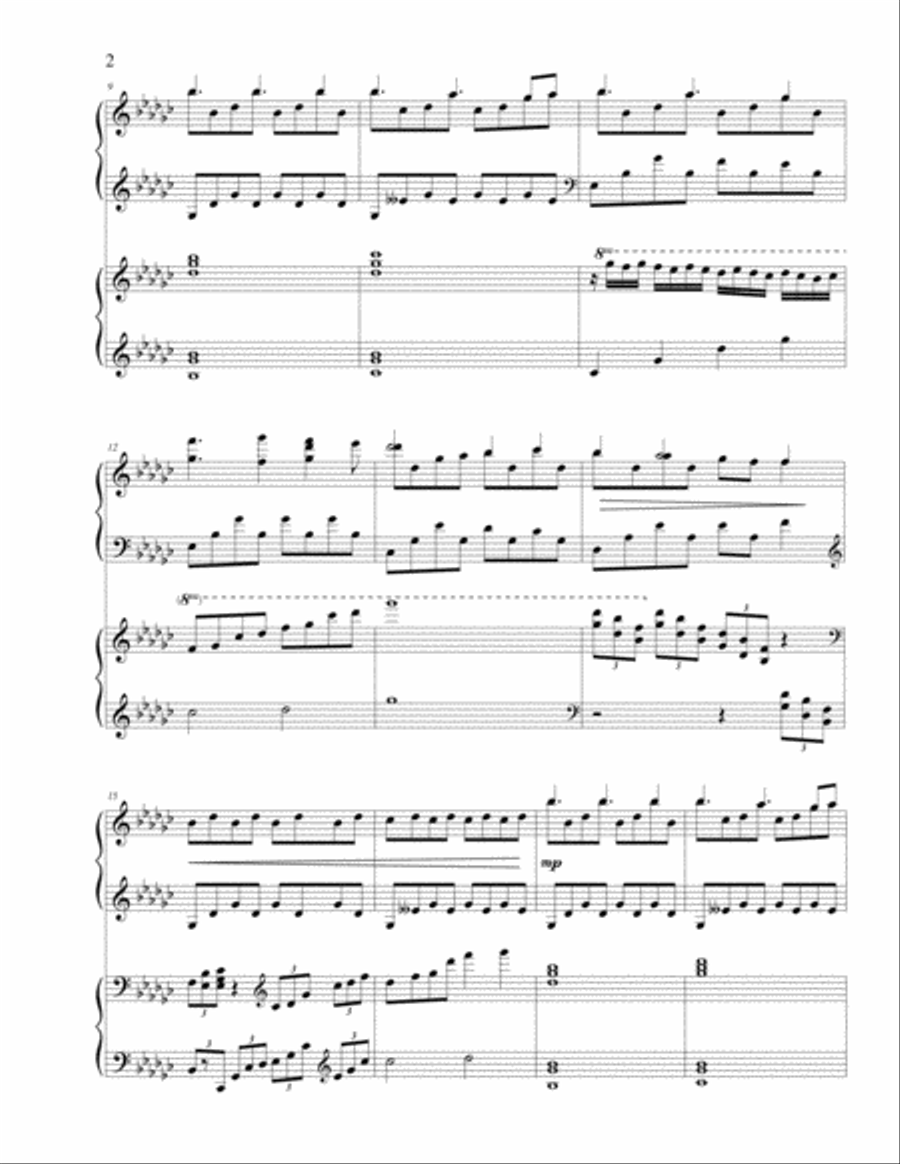 Between the Lakes - Piano duo (2 pianos, 4 hands) Piano Duet scores gallery preview page 2