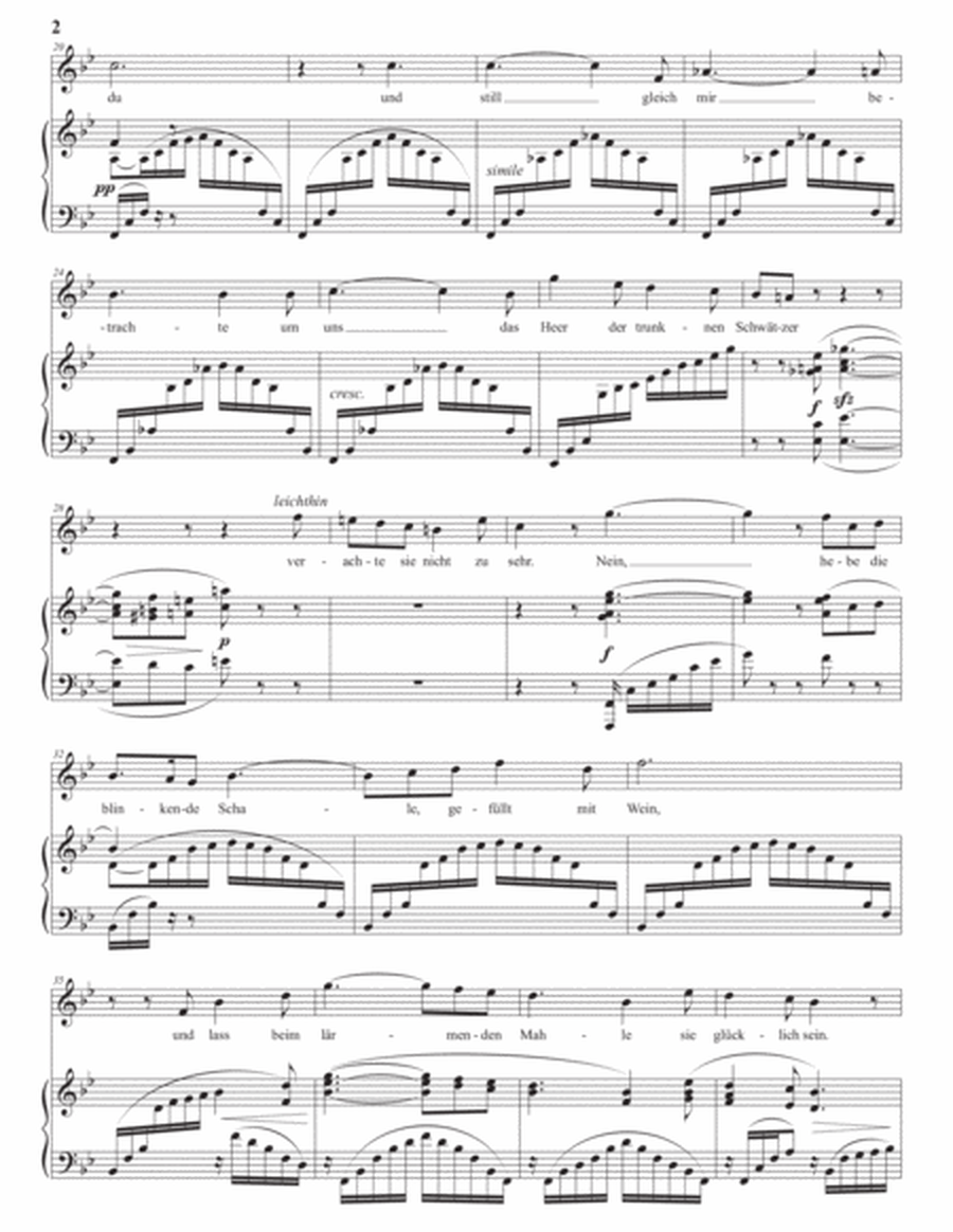 STRAUSS: Heimliche Aufforderung, Op. 27 no. 3 (transposed to B-flat major)