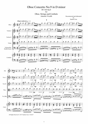 Vivaldi - Oboe Concerto No.9 in D minor RV 454 Op.8 for Oboe, Strings and Cembalo