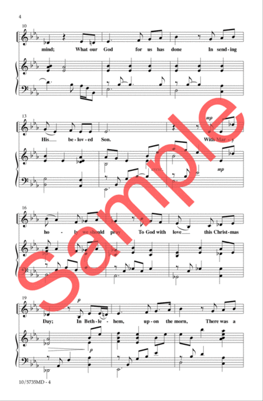 A Blessed Messiah Born A Blessed Messiah Born 4-Part scores gallery preview page 4
