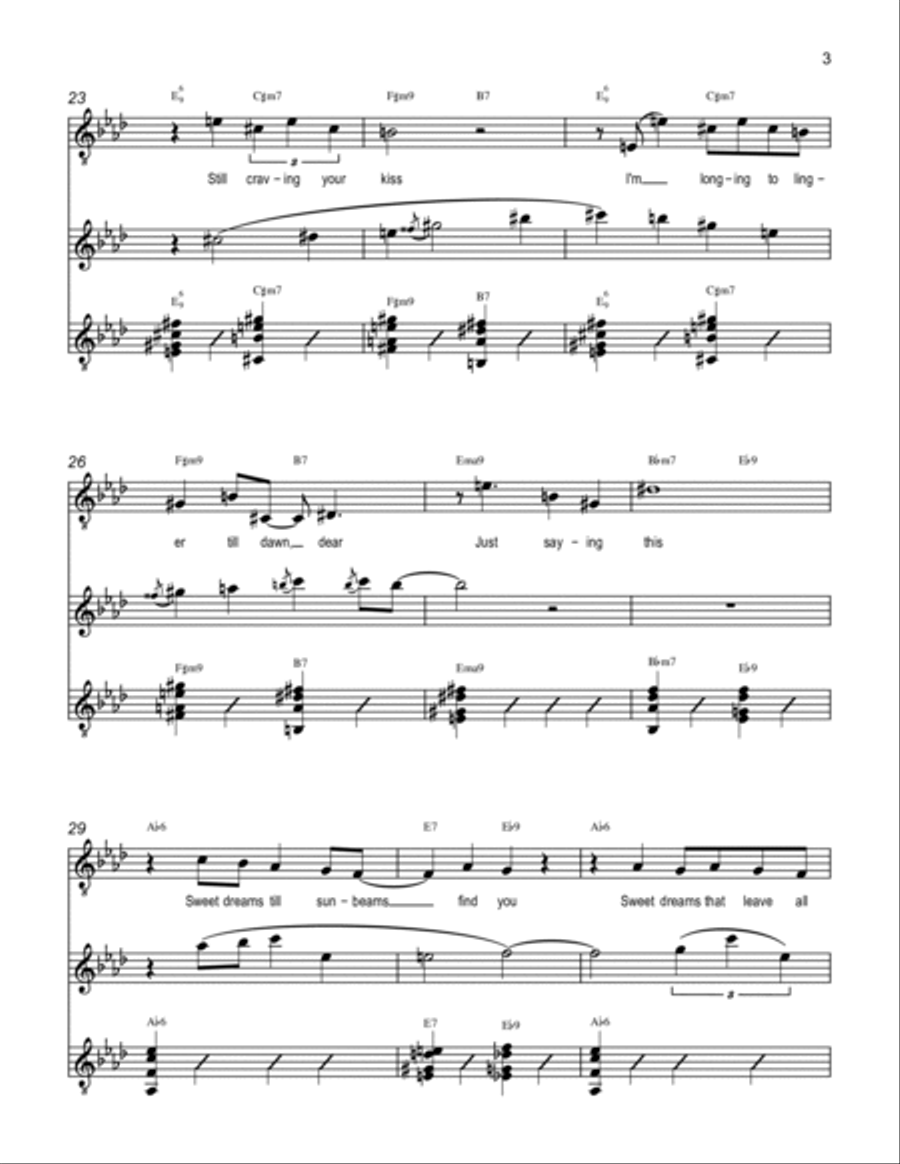 Dream a Little Dream of Me Piano, Vocal, Guitar scores gallery preview page 3