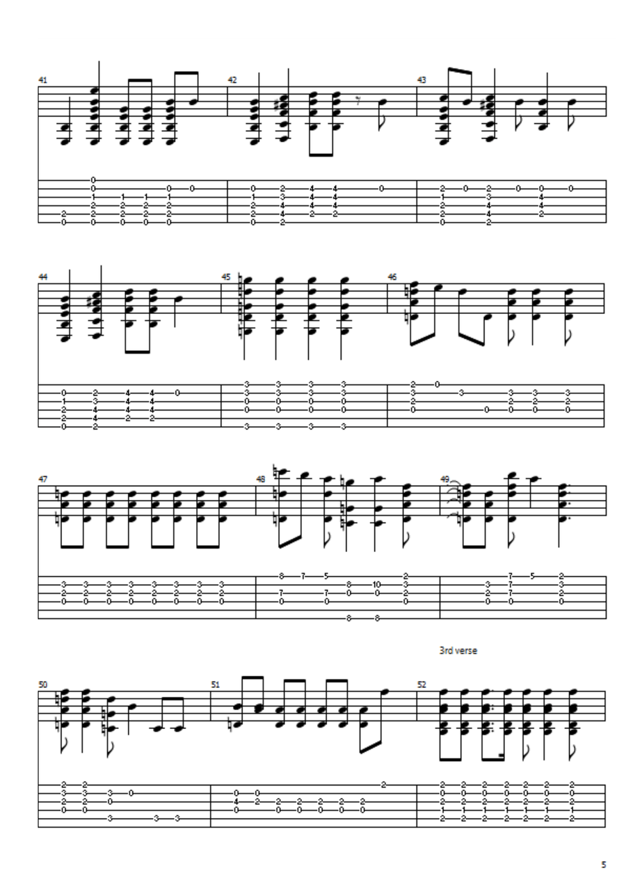 Pinball Wizard Guitar Tablature scores gallery preview page 5