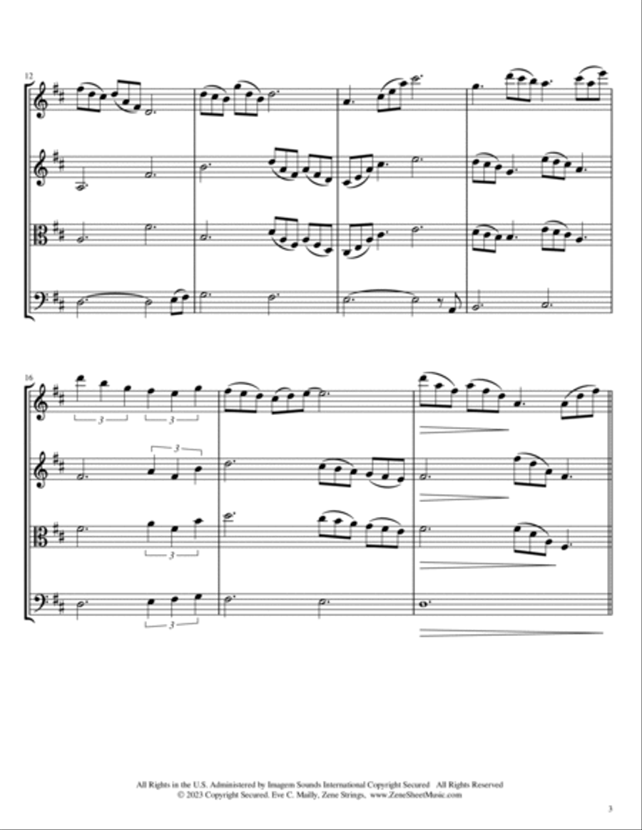 Can't Help Falling In Love String Trio scores gallery preview page 3