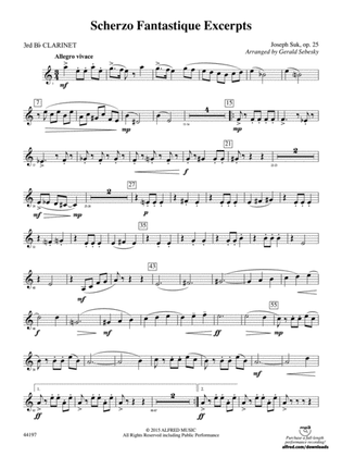 Scherzo Fantastique Excerpts: 3rd B-flat Clarinet