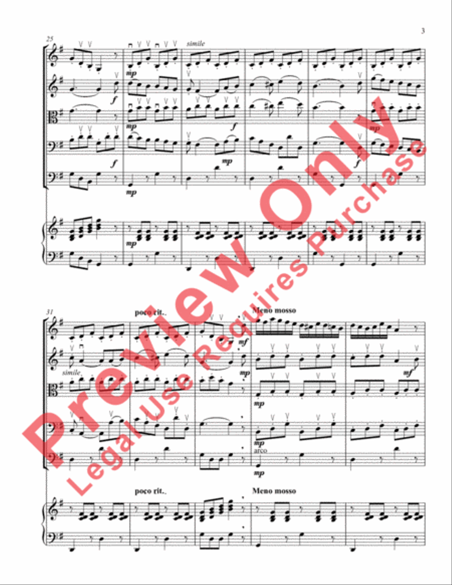 Carnival of Venice Variations String Orchestra scores gallery preview page 6