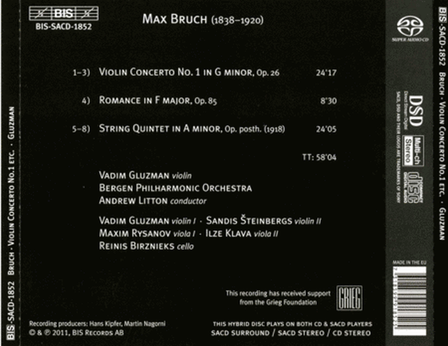 Bruch: Violin Concerto - Roman