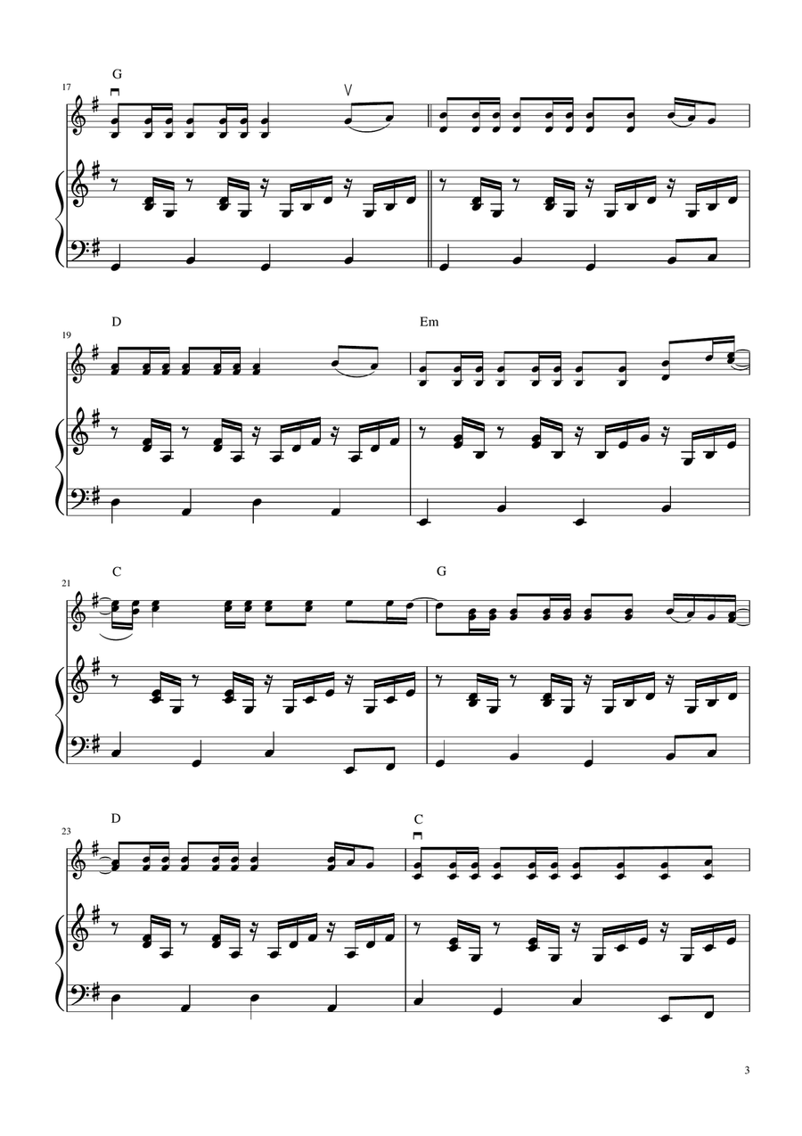 Take Me Home, Country Roads Violin Solo scores gallery preview page 4