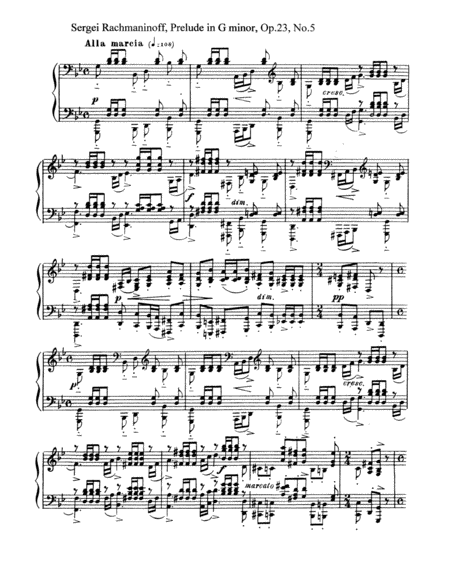 Rachmaninoff-Prelude in g minor, Op.23, No.5 image number null