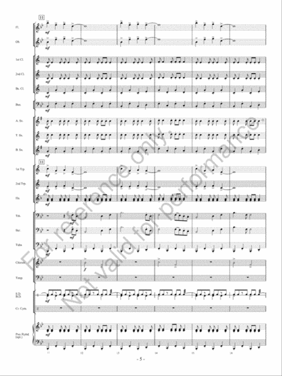 Chimes Of Freedom Chimes Of Freedom Concert Band scores gallery preview page 6
