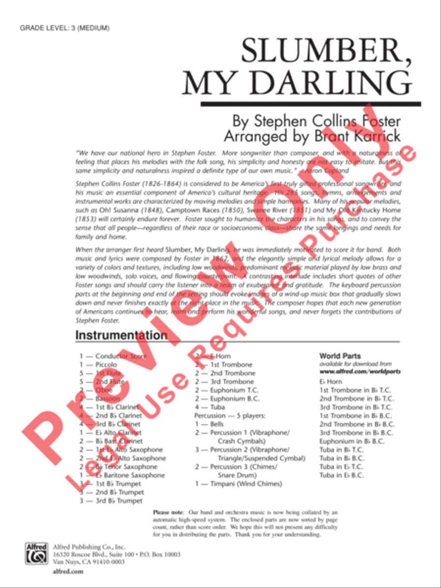 Slumber, My Darling Concert Band scores gallery preview page 2