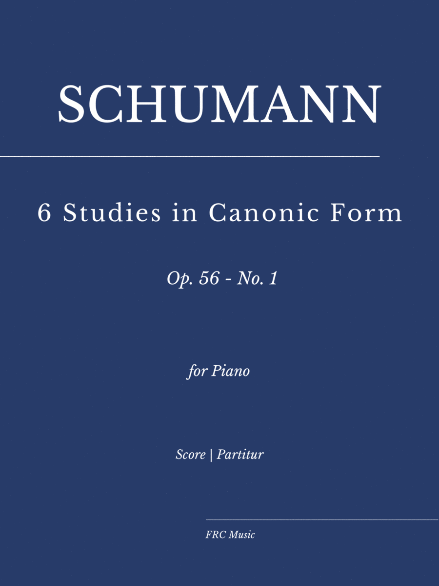 Schumann: 6 Studies in Canonic Form, Op. 56 - No. 1, as played by Víkingur Ólafsson Piano Method scores gallery preview page 1