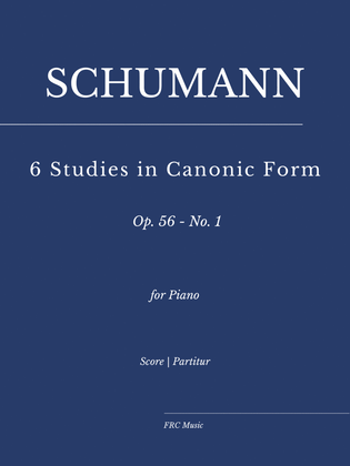 Book cover for Schumann: 6 Studies in Canonic Form, Op. 56 - No. 1, as played by Víkingur Ólafsson