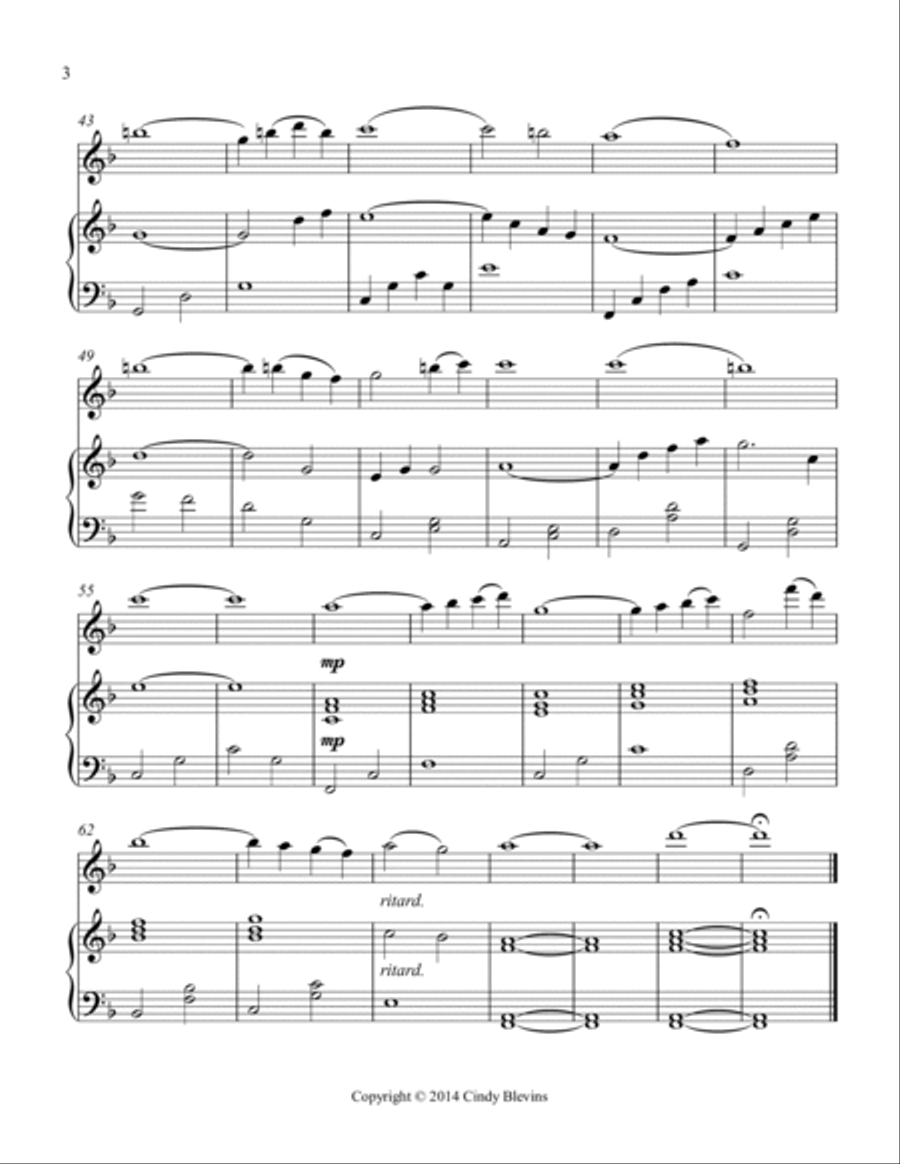 Arioso, for Harp and Flute Flute scores gallery preview page 4