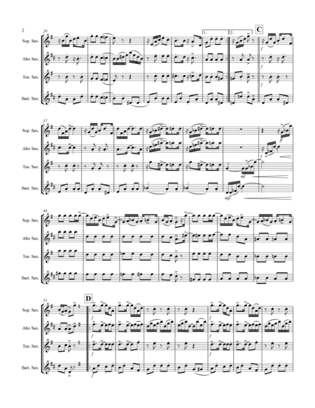 Joplin - “Maple Leaf Rag” (for Saxophone Quartet SATB) image number null