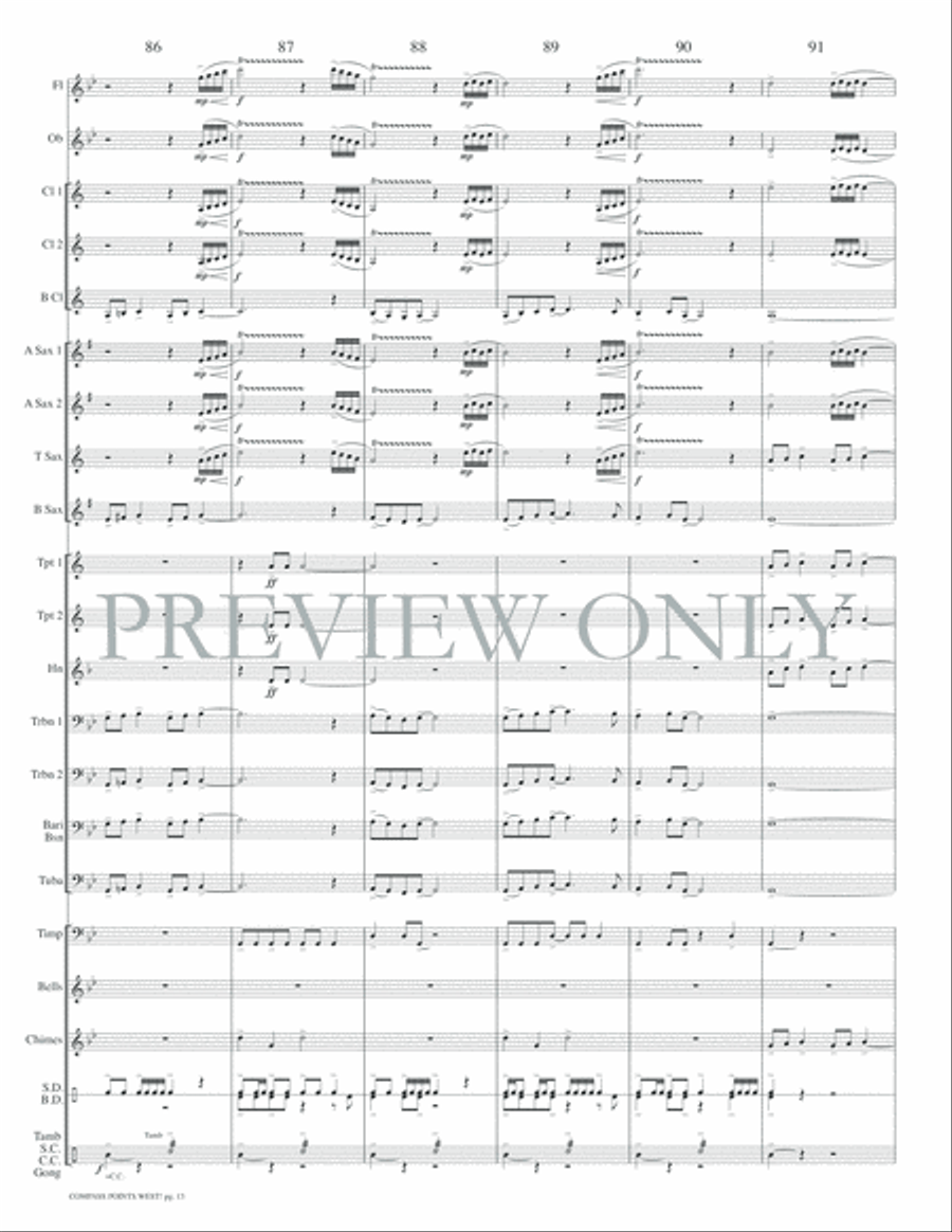 Compass Points West! Concert Band scores gallery preview page 16