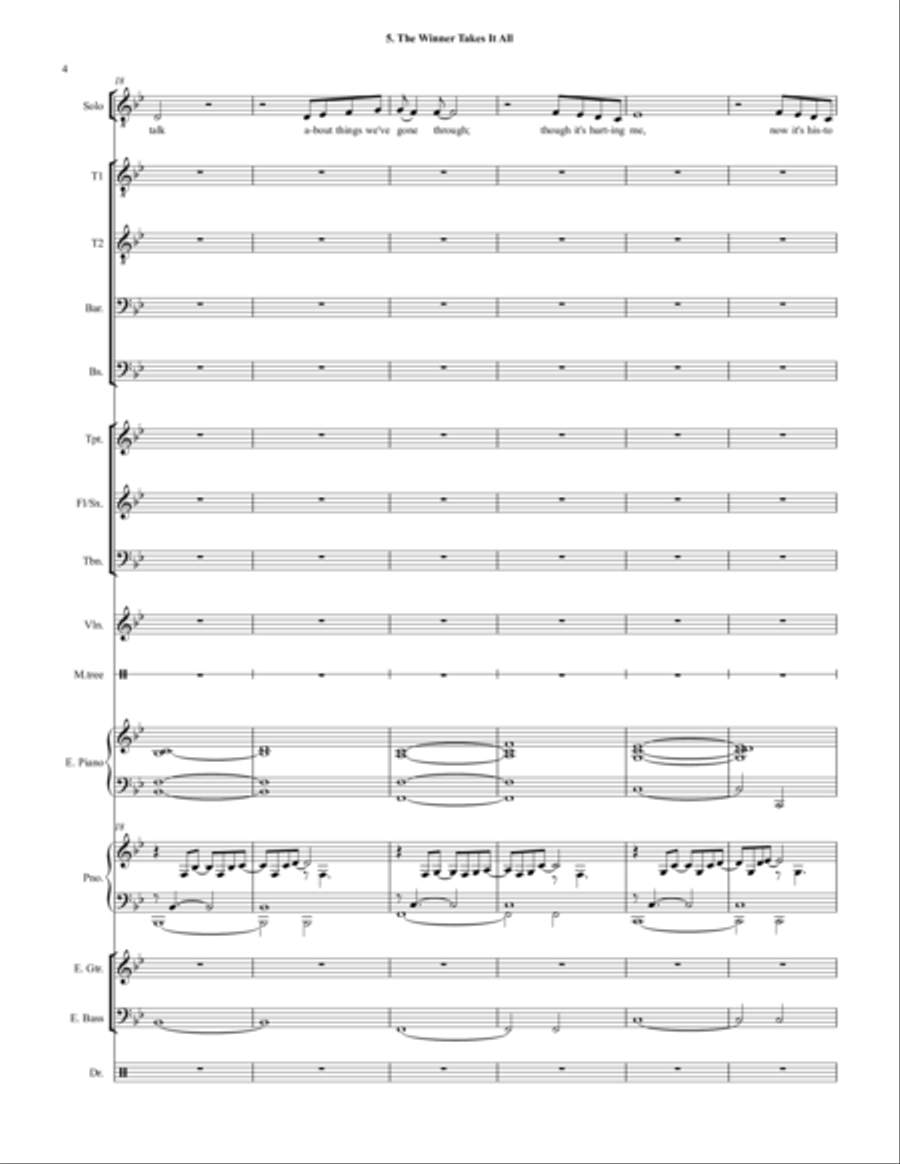 The Winner Takes It All Large Ensemble scores gallery preview page 4