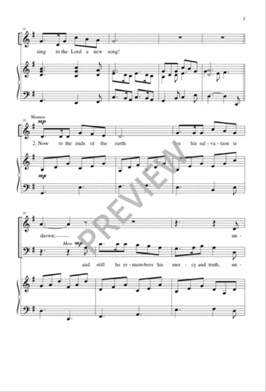 Sing A New Song to the Lord 2-Part scores gallery preview page 3