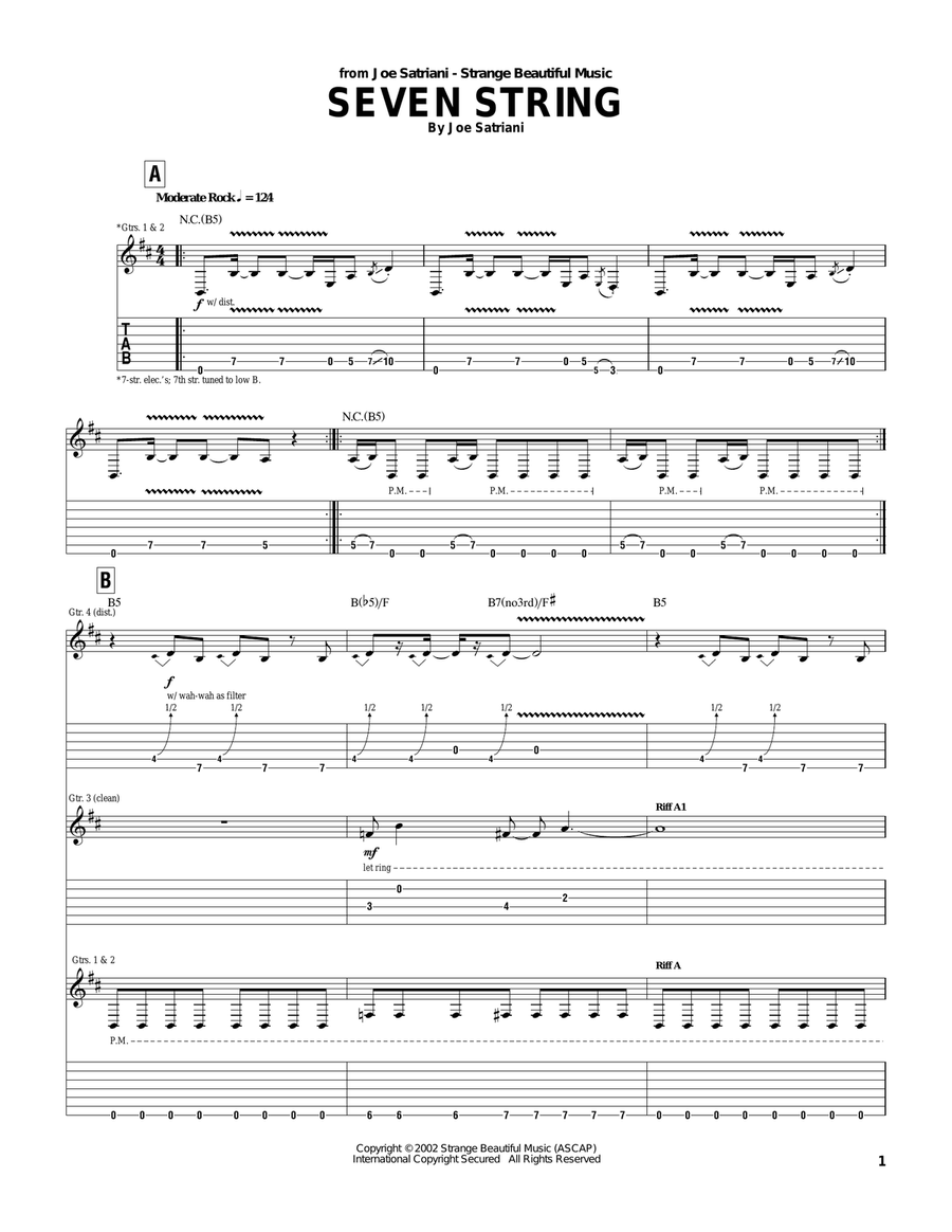Joe satriani seven on sale string